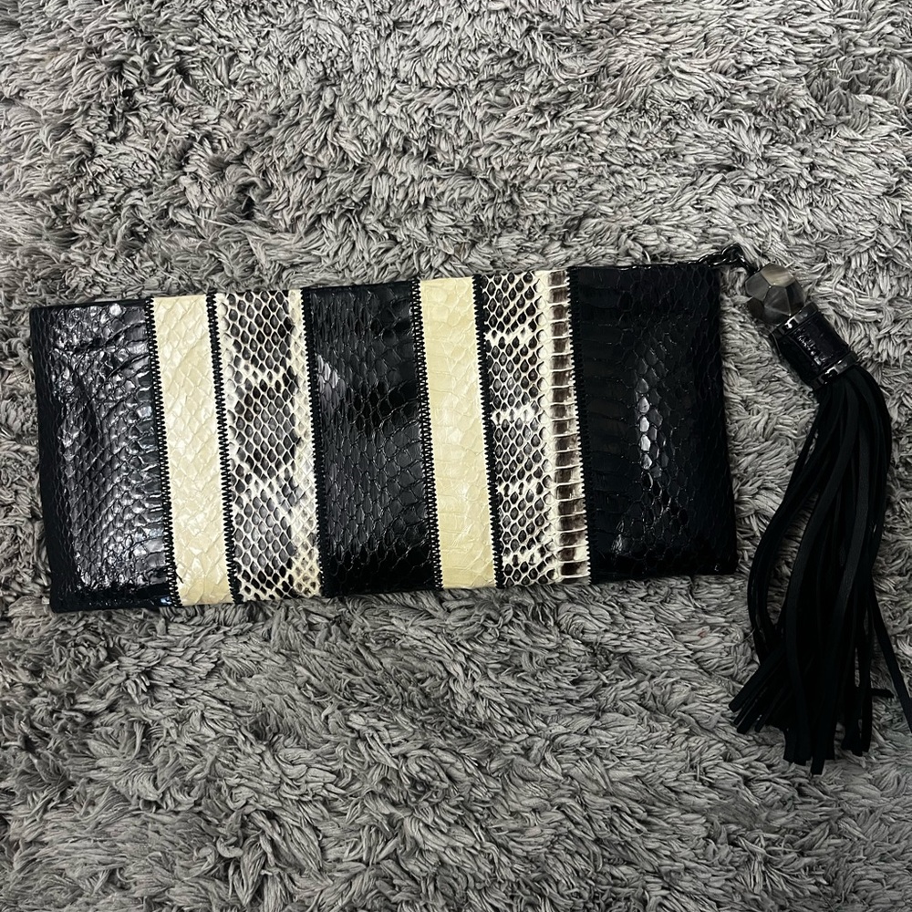 Rafe New York Genuine Snakeskin Clutch